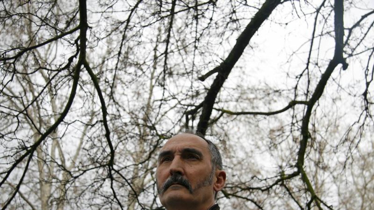 Gonzalo Díaz González, fotografiado la semana pasada en un parque de León