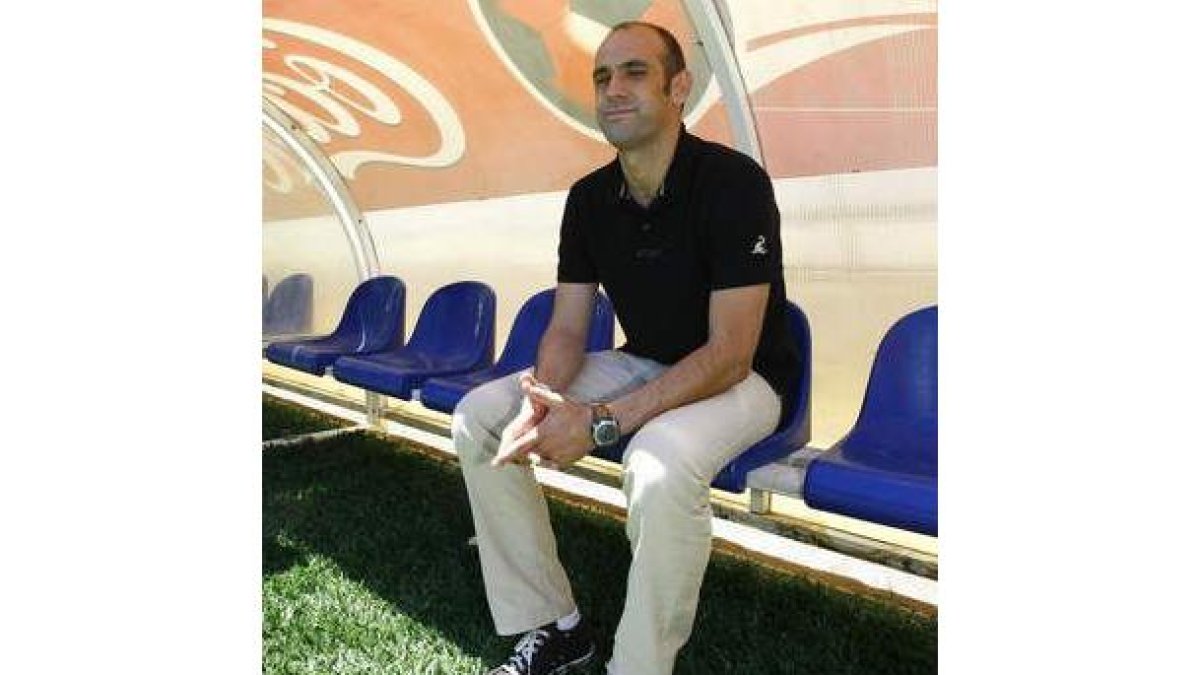 El entrenador de la Cultural, Alberto Jiménez Monteagudo.