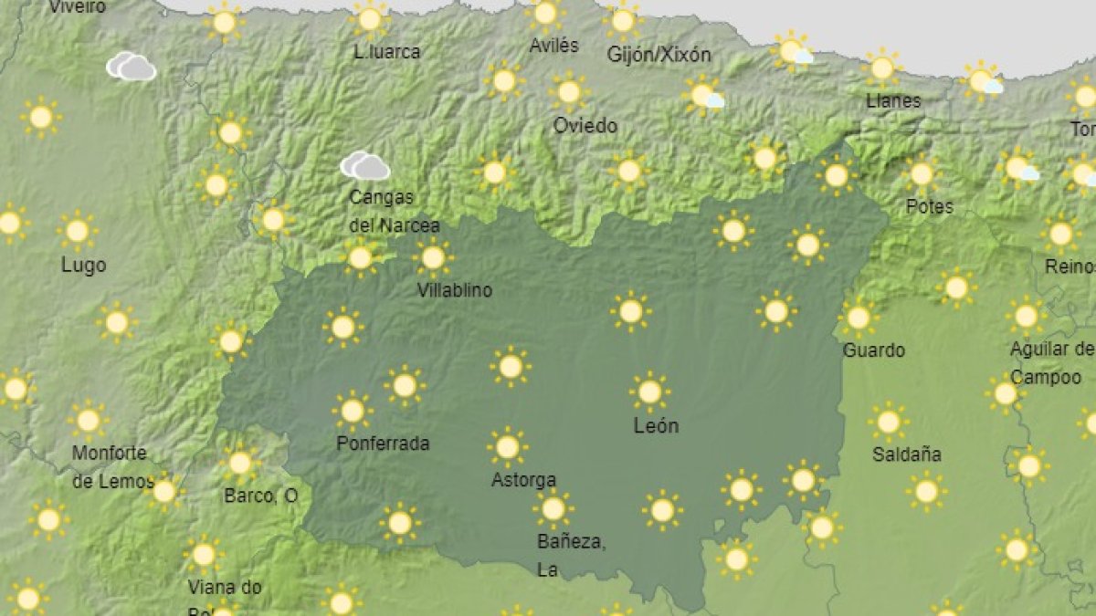 Tiempo en León este sábado. AEMET