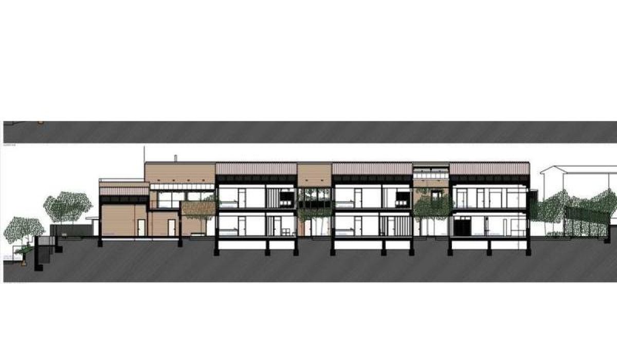 Detalle de los planos del nuevo Centro de Salud de Sahagún. DL