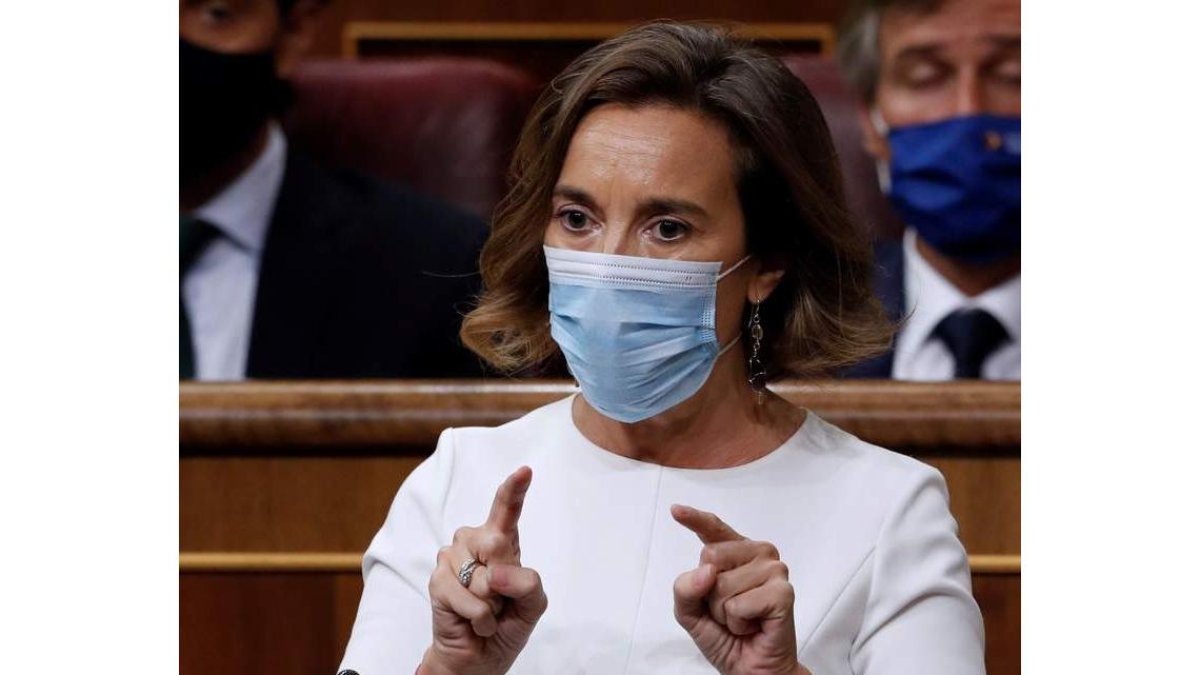 La portavoz del PP, Cuca Gamarra. J. J. GUILLÉN