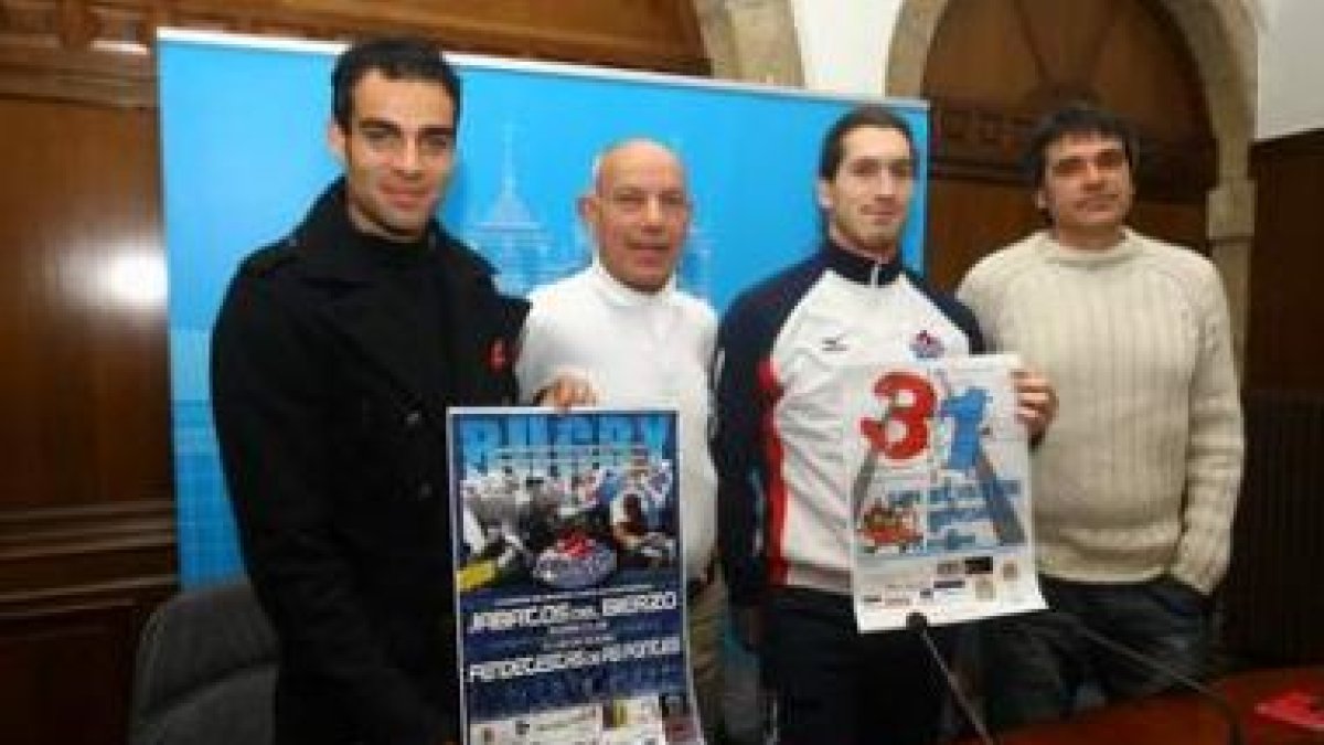 Presentación del rugby y del atletismo en el día de ayer.