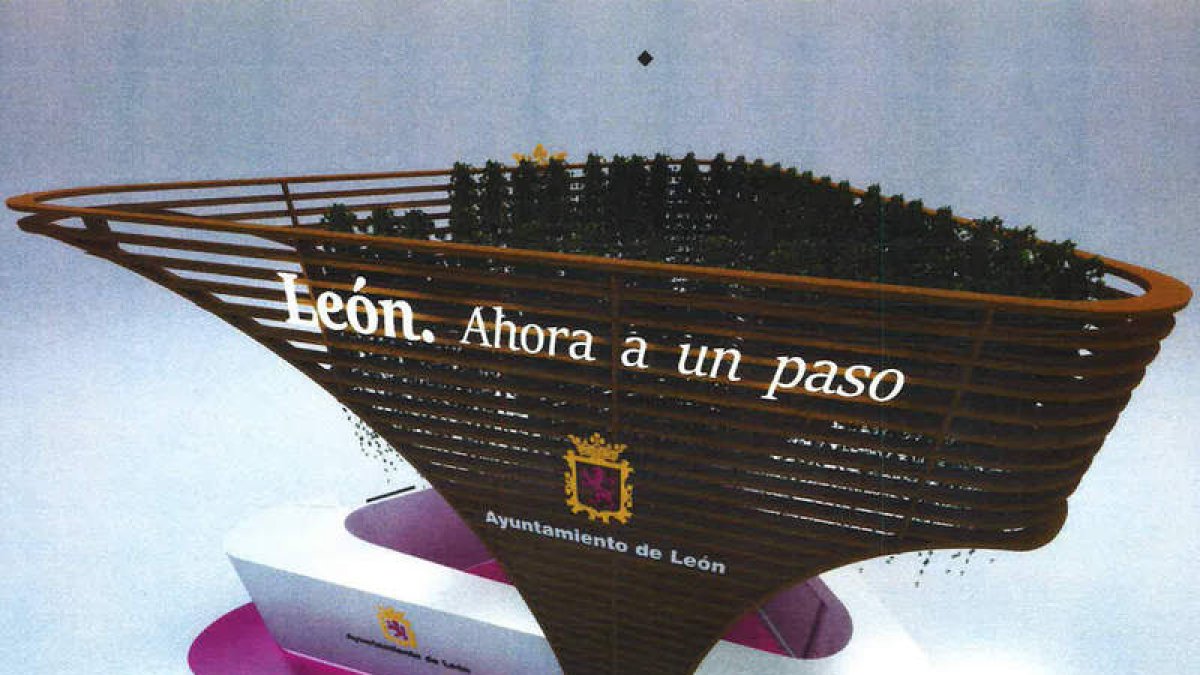 Boceto del mostrador promocional.