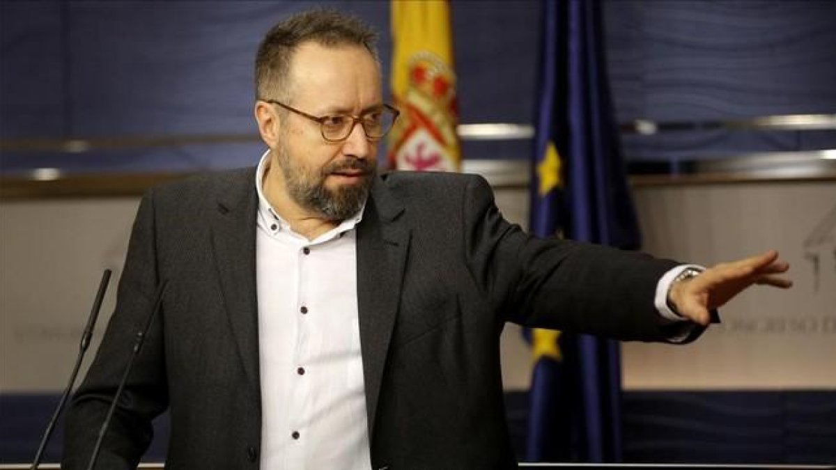 El portavoz de Ciudadanos en el Congreso, Juan Carlos Girauta, este martes en rueda de prensa.