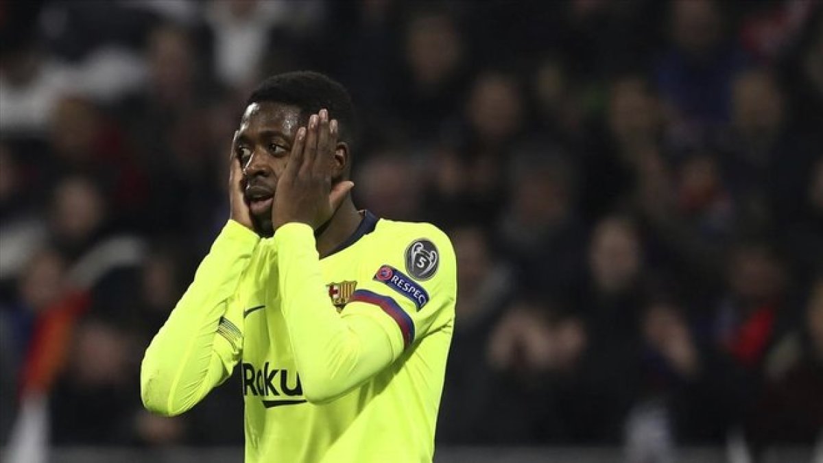 Ousmane Dembelé, con la camiseta del Barça.