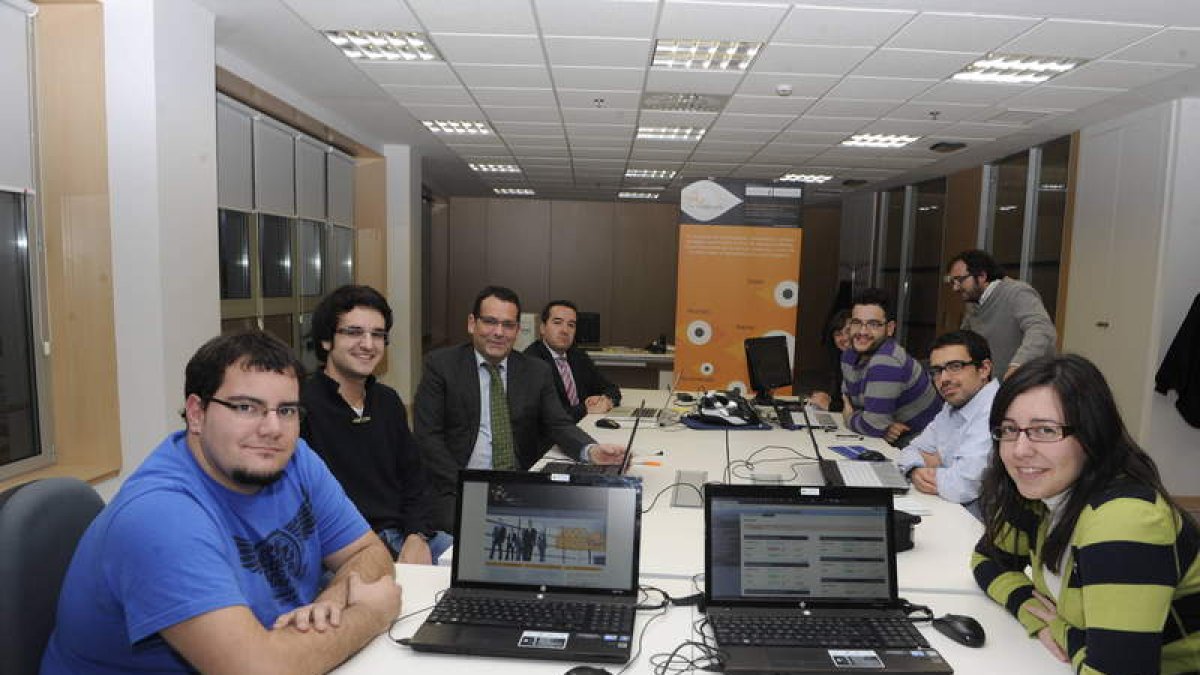 El equipo de Post que desarrolla Myspyspot desde el Parque Tecnológico de León. javier