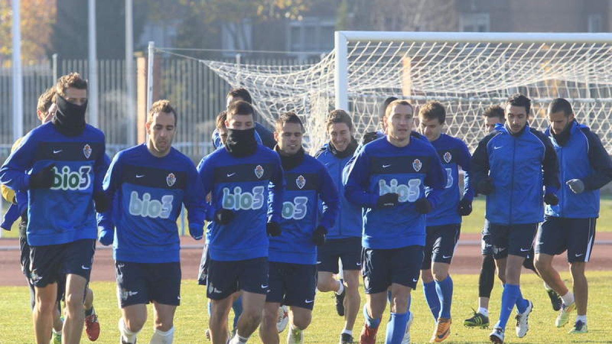 El partido de Amorebieta ya está olvidado y la Deportiva trabaja para ganar al Palencia.