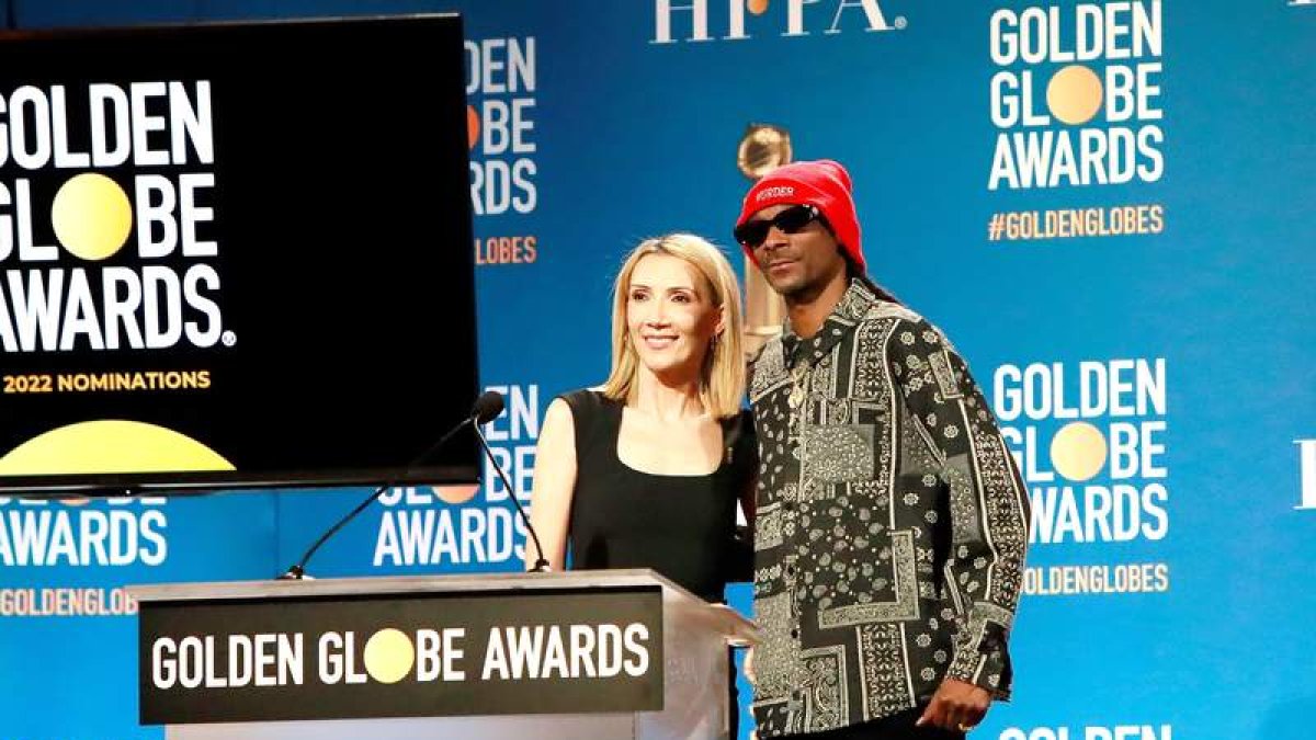 Helen Hoehne y Snoop Dogg en los Globo 2021. NINA PROMMER