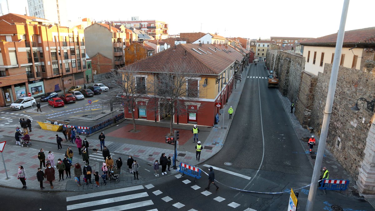 Imagen de la calle ya cortada, hoy. DL