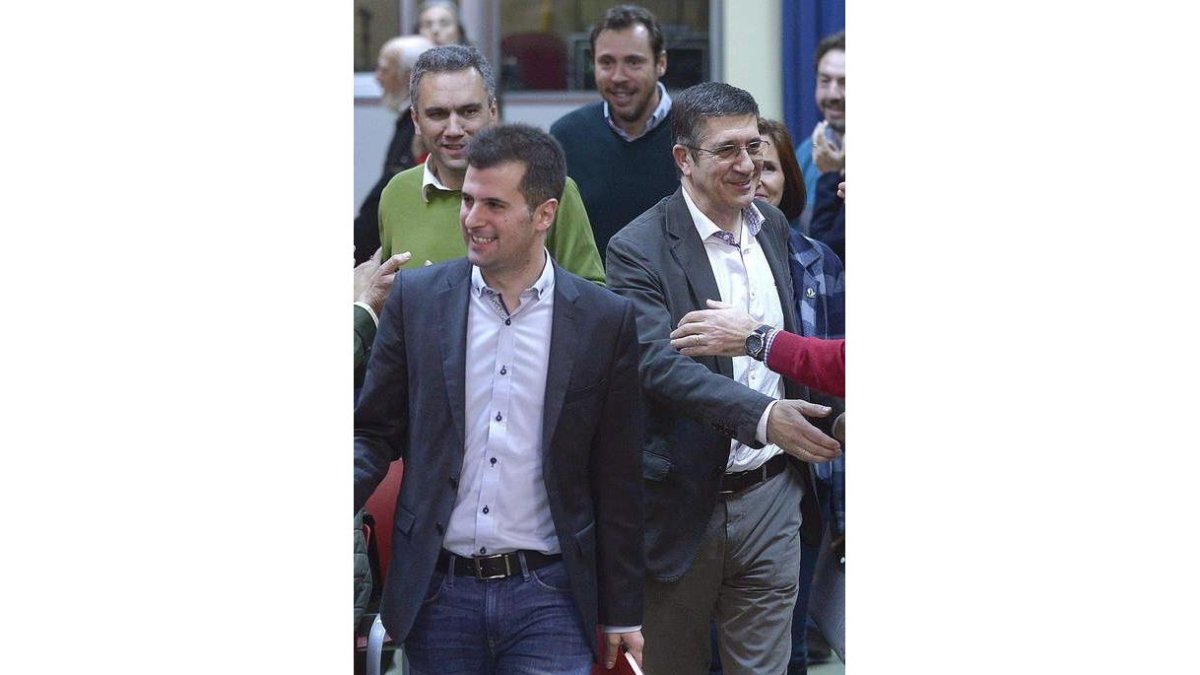Tudanca y Patxi López, en el acto de ayer en Valladolid.