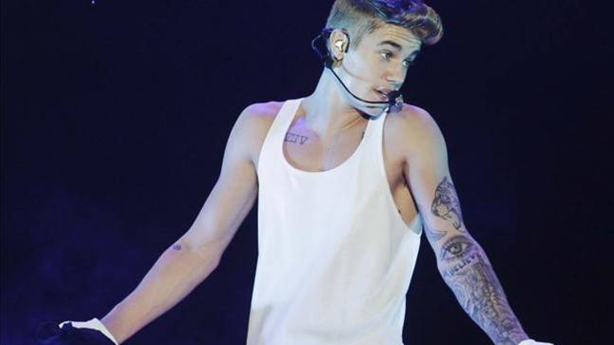 El cantante Justin Bieber durante su concierto en Asunción el pasado día 6 de noviembre.