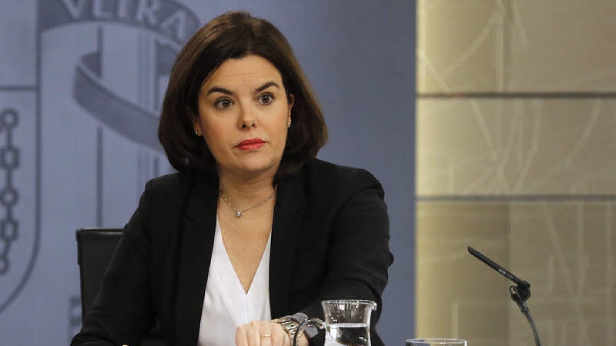 La vicepresidenta Soraya Sáenz de Santamaría. BALLESTEROS