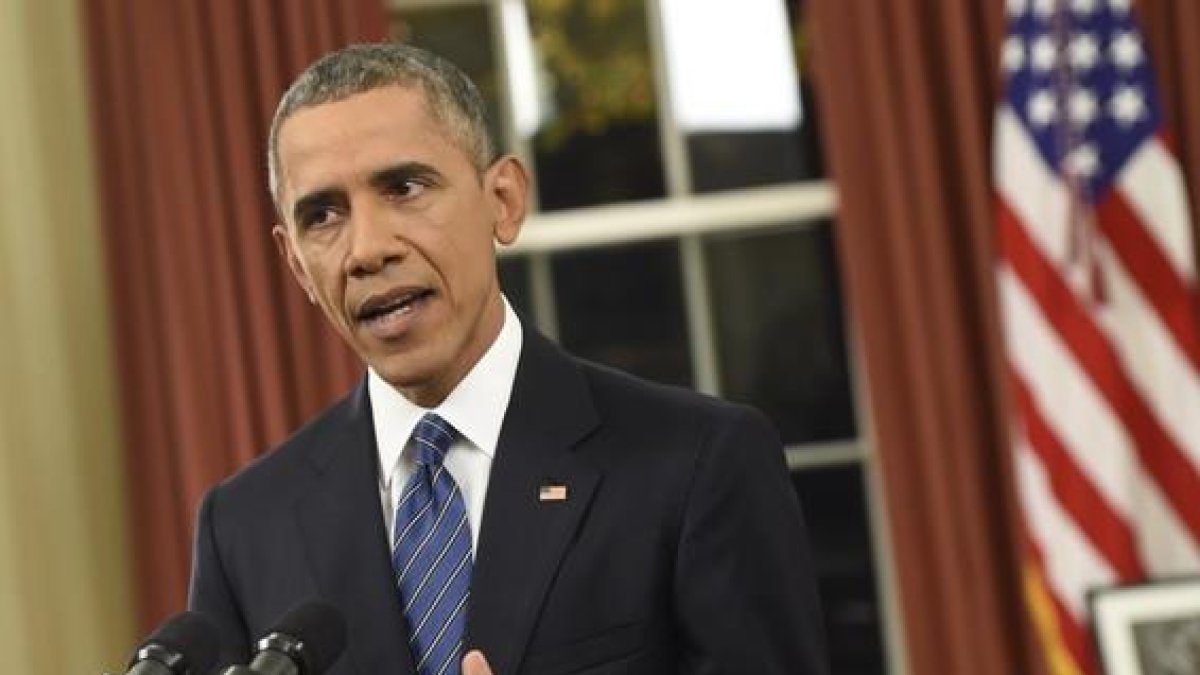 Obama, durante su discurso a la nación.