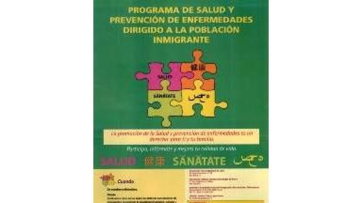 Cartel, en varios idiomas, del programa