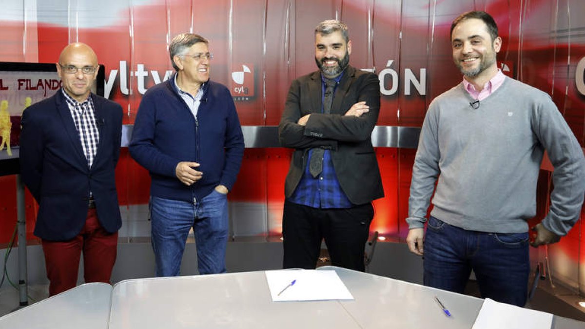 Jesús Rodríguez, Cayetano Franco, Roberto Núñez y Sergio Anuncibay, durante El Filandón