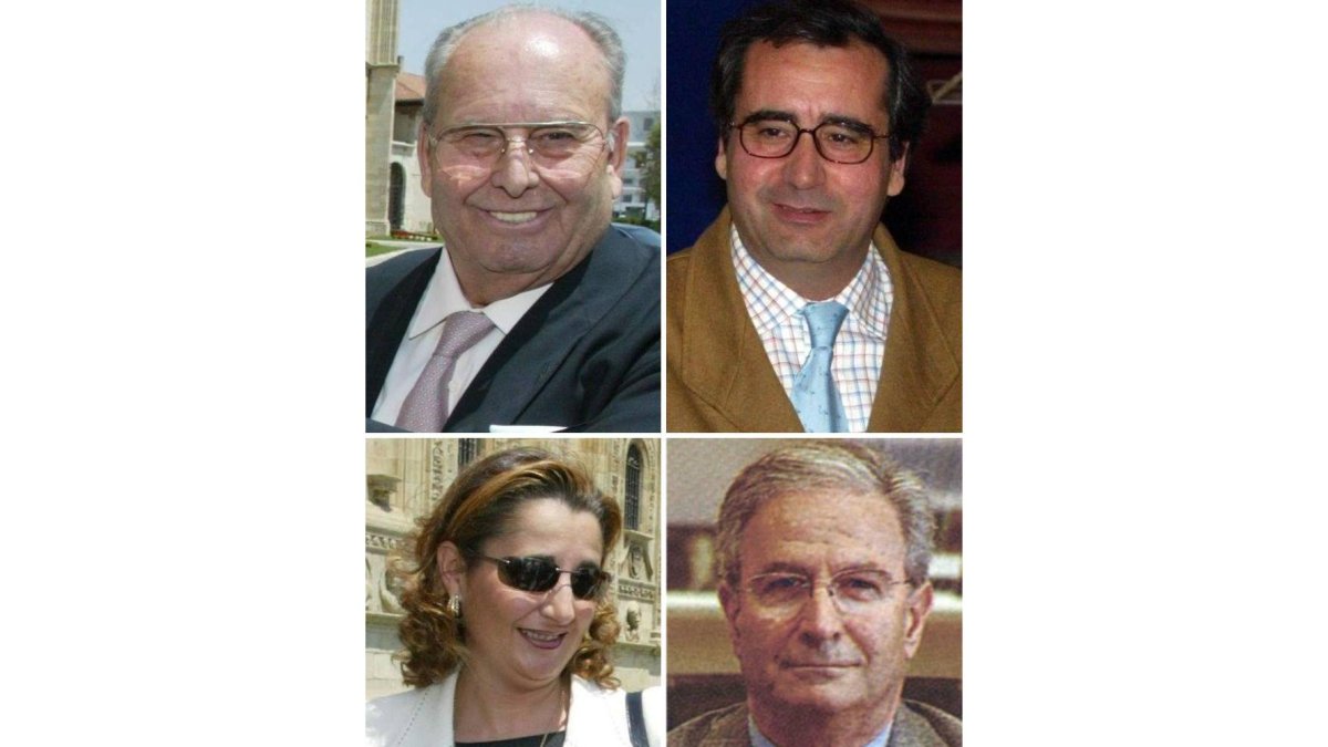 La cúpula del grupo Martínez Núñez imputada en la trama Gürtel: José Martínez Núñez, José Luis Martínez Parra, Maribel Martínez Parra y Jesús Alonso Galindo.
