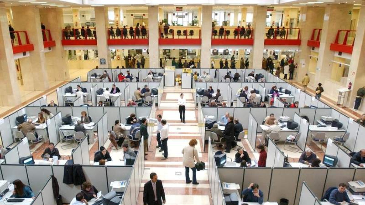 Una oficina de la Delegación de Hacienda en Madrid.