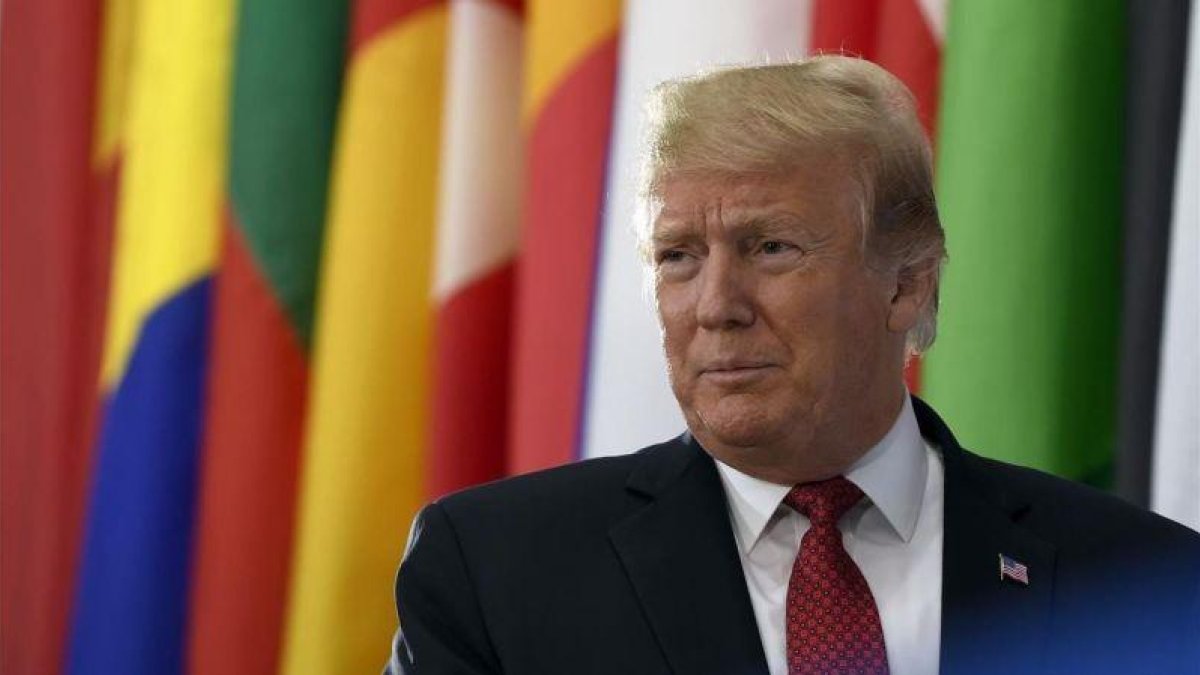 Trump en la reunión con los representantes de la Coalición Global para Derrotar el Estado Islámico.