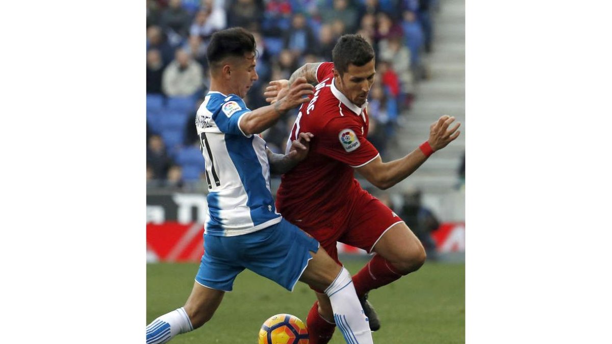El Espanyol acabó con la racha en positivo del Sevilla. ESTÉVEZ