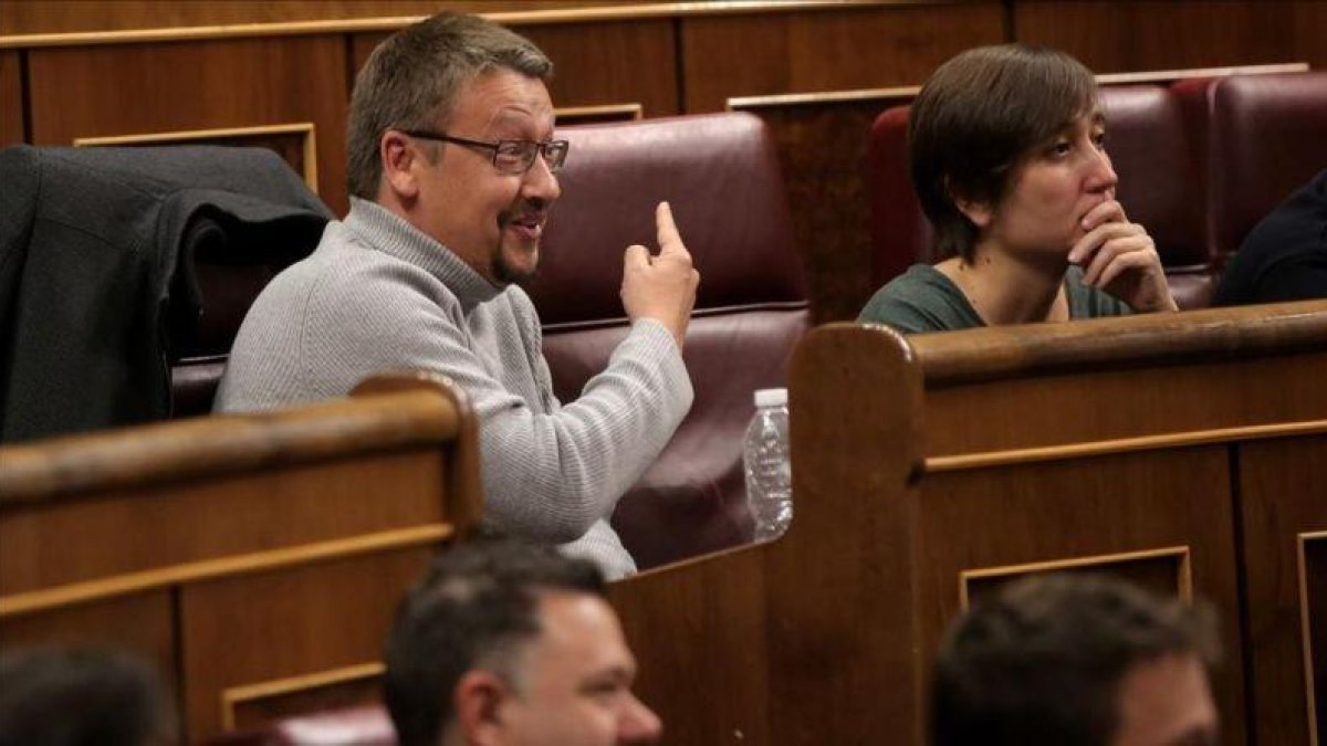 Xavier Domènech en el Congreso.
