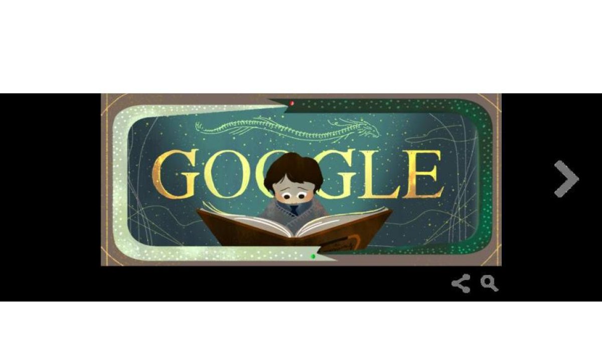 Doodle de Google de 'La historia interminable'.