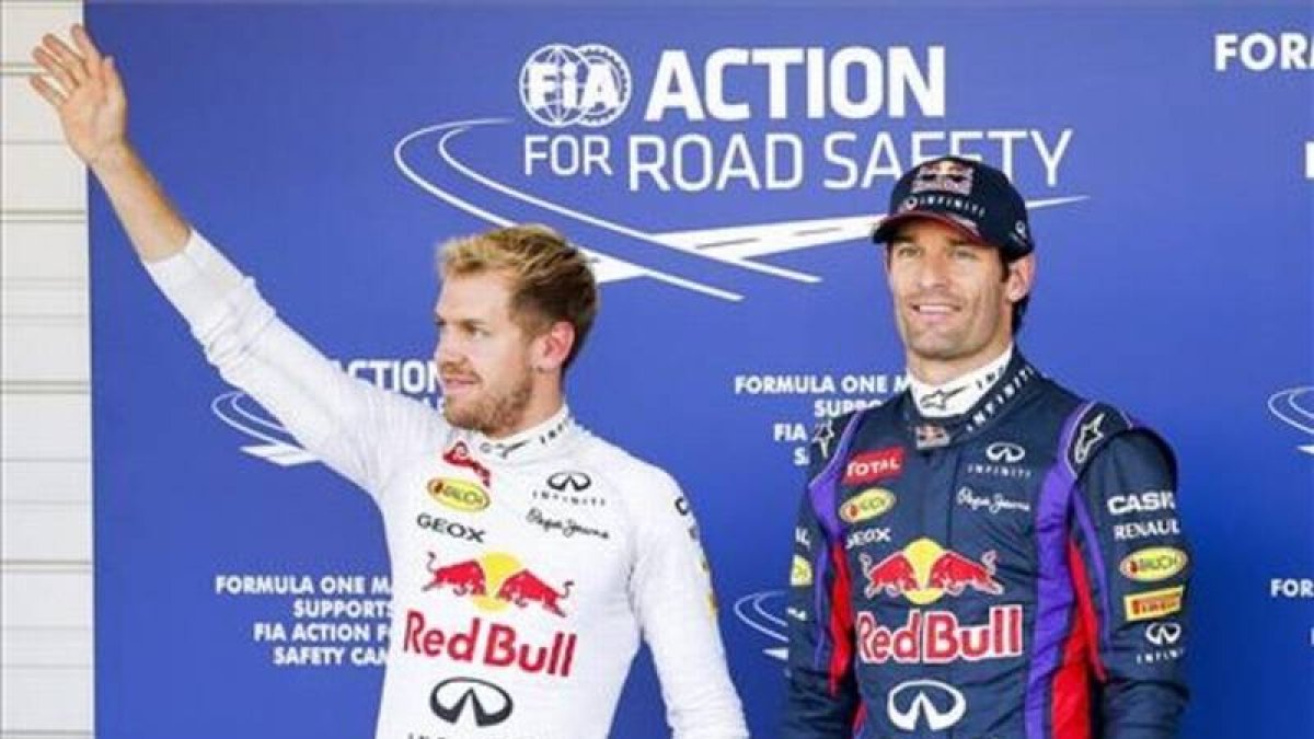 FÓRMULA 1: Sebastian Vettel y Mark Webber.
