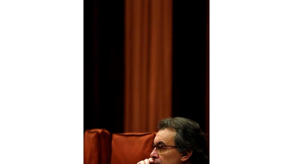 Mas durante su comparecencia de ayer. ALBERTO ESTÉVEZ
