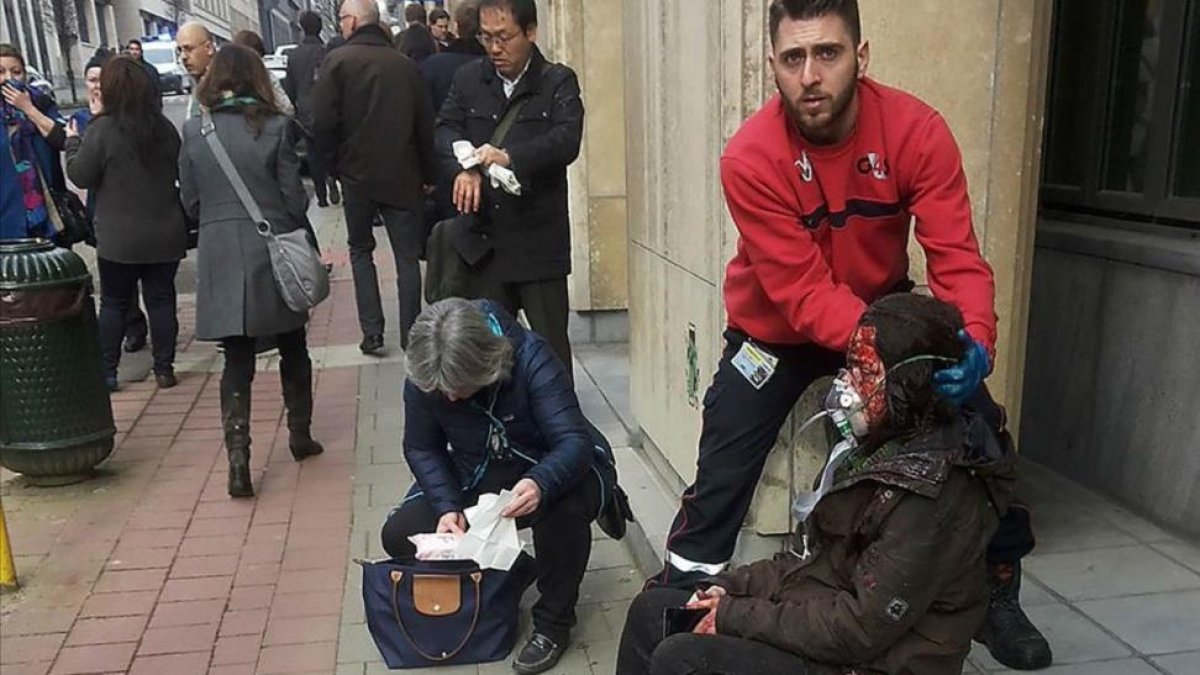 Heridos a las afueras de la estación de Maalbeek