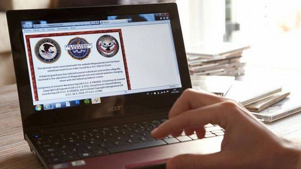 Página clausurada de Megaupload.