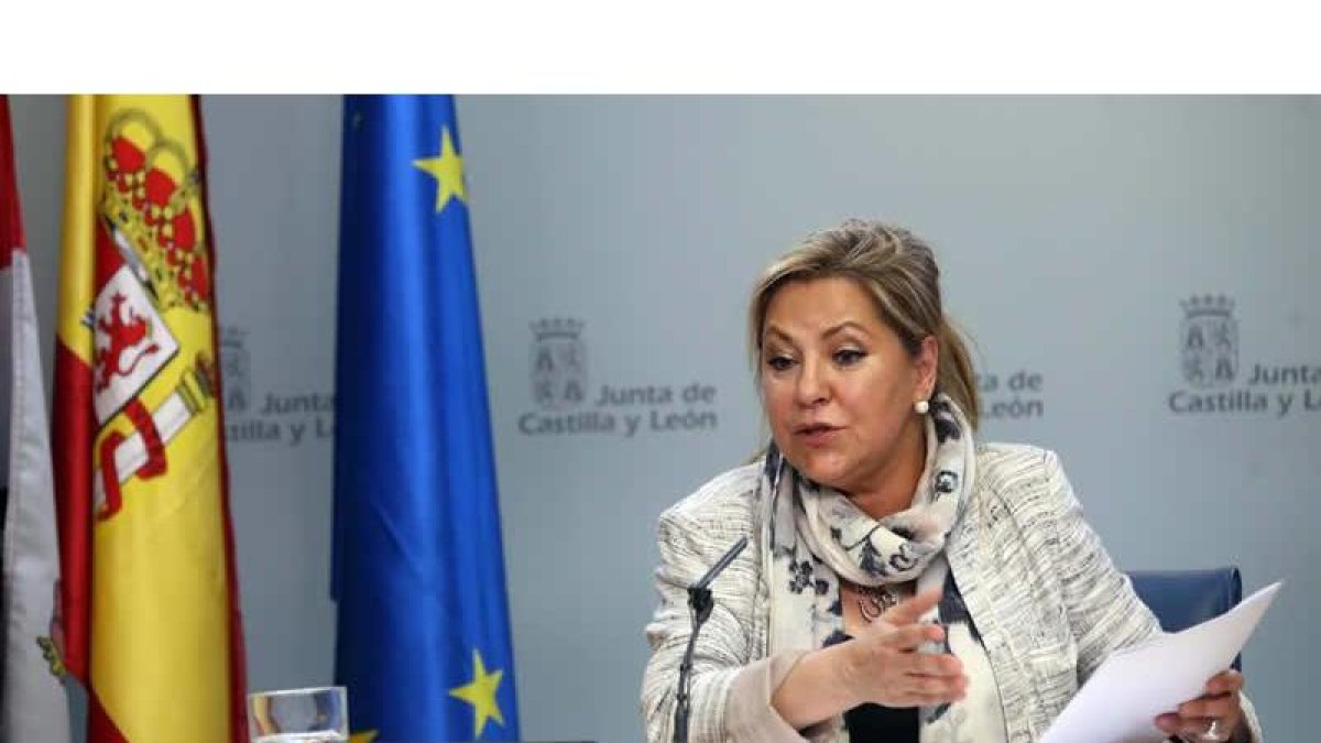 La vicepresidenta de la Junta, Rosa Valdeón, en una imagen de archivo.
