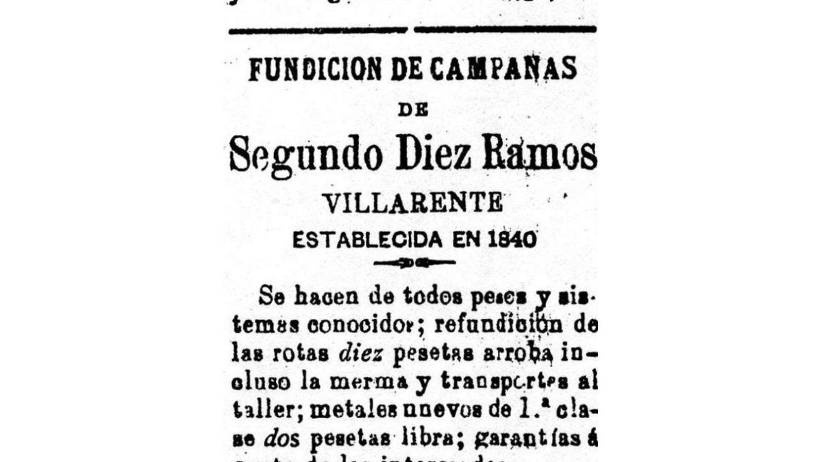 Algunos de los anuncios que se publicaron en uno de los primeros ejemplares del DIARIO DE LEÓN, en 1906. De la compañía Trasatlántica (arriba), de fundición de campañas (en el centro) o de vinos y cafés tostados (en la imagen inferior).