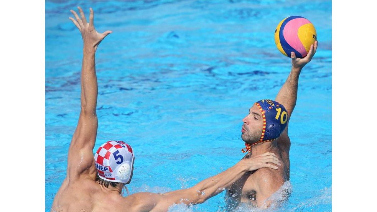 Felipe Perrone, durante la semifinal ante Croacia. MARKO METLAS