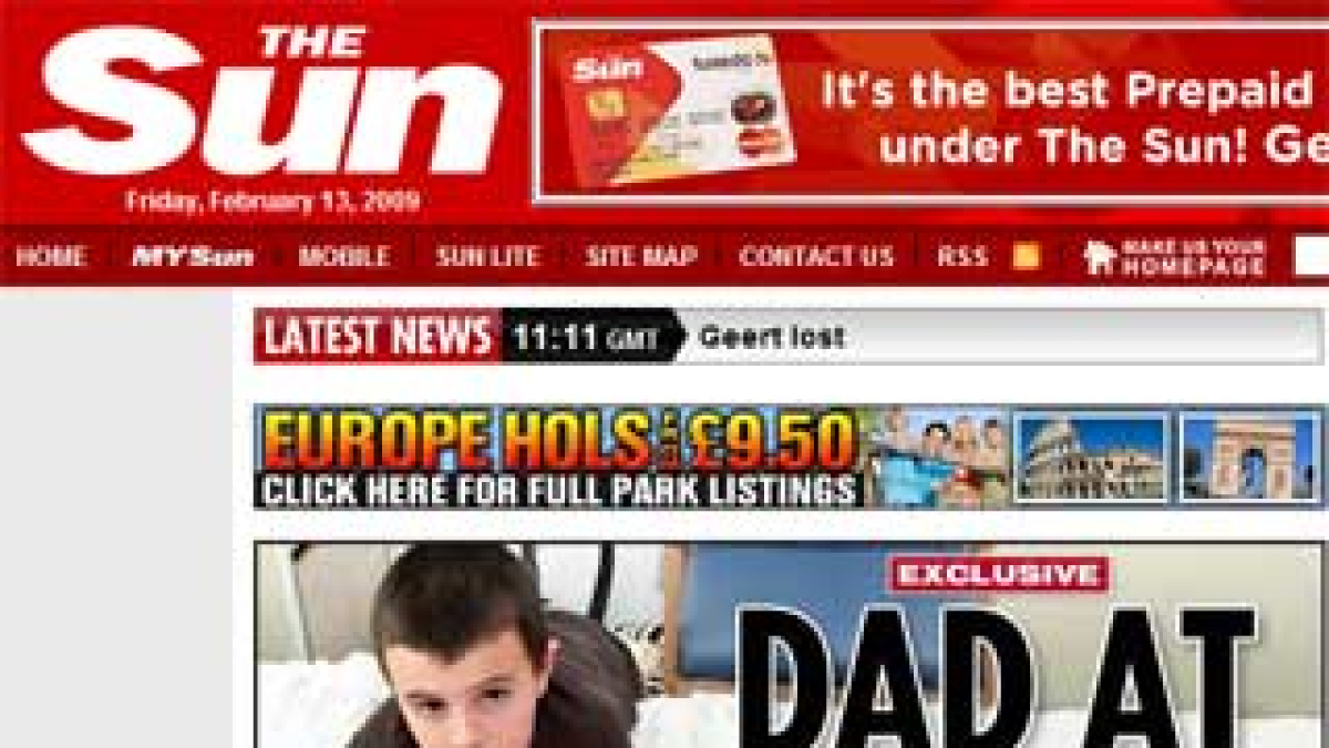 Captura del diario británico 'The Sun'