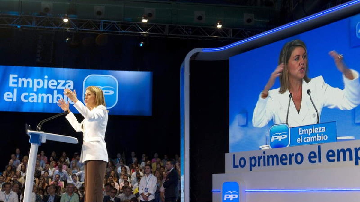 María Dolores de Cospedal desveló ayer algunos puntos del programa de Rajoy para gobernar España si el PP gana el 20-N.