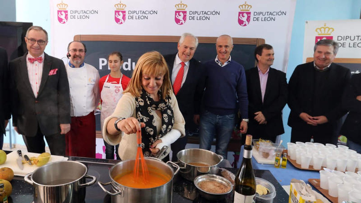 El acto de clausura de Productos de León en la Escuela tuvo lugar en Puente de Domingo Flórez.