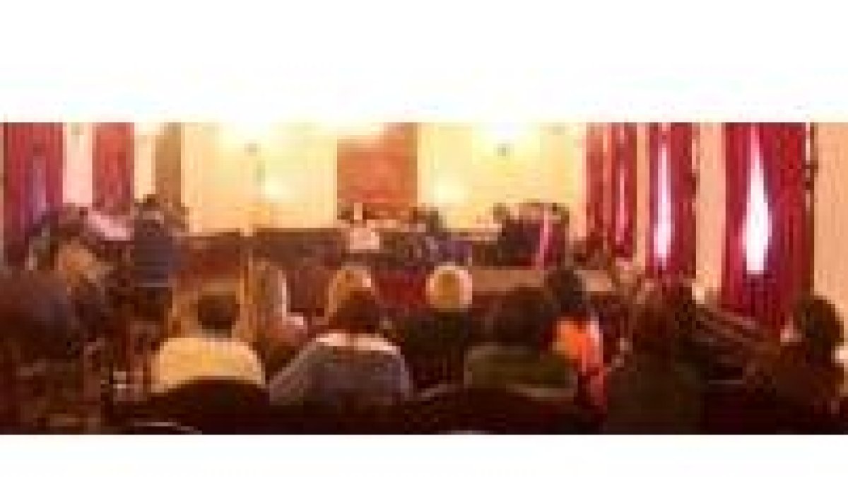 Aspecto que presentaba la sala de vistas de la Audiencia ayer, en la segunda jornada del juicio