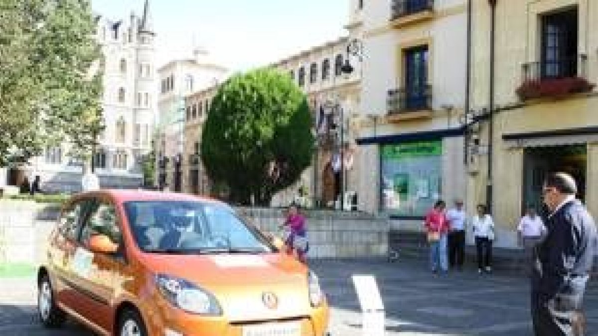 Un momento de la demostración con vehículo de hidrógeno