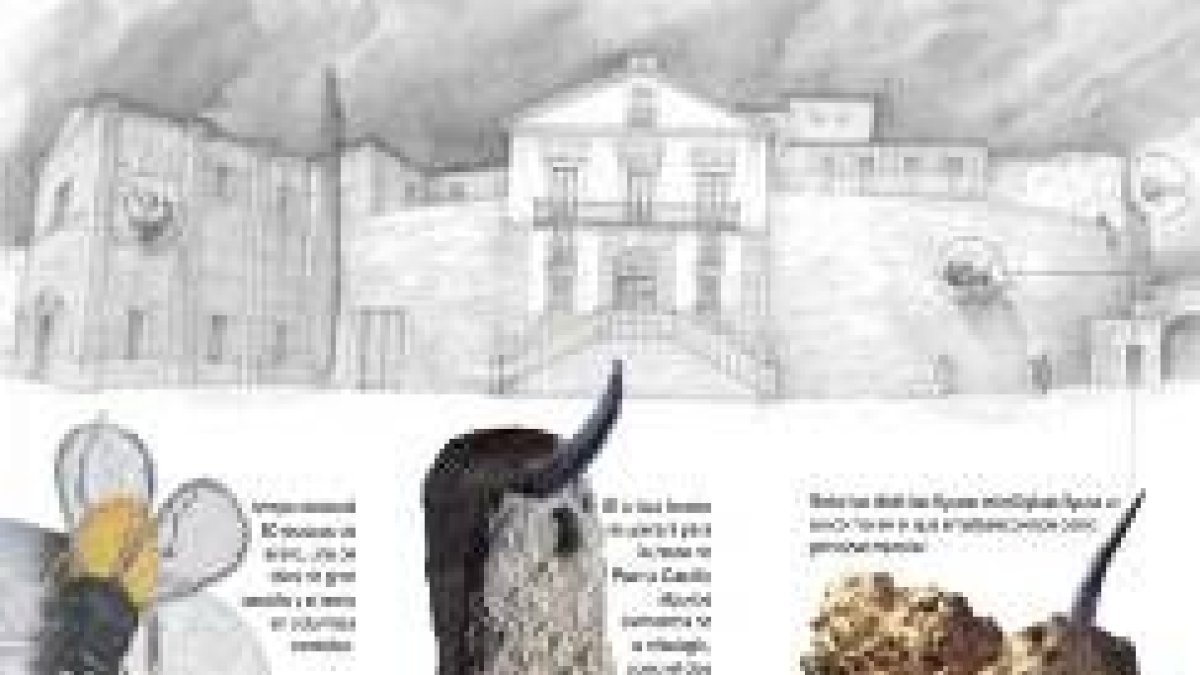 Boceto de las esculturas de Arroyo para Puerta Castillo