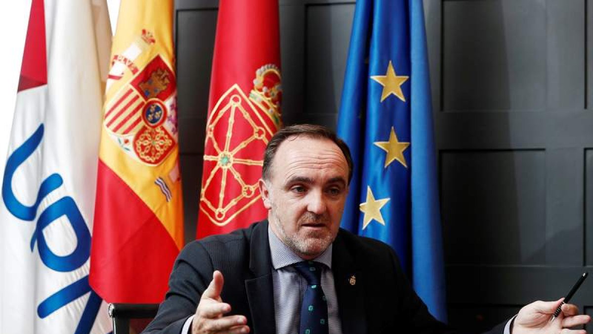 El presidente de UPN, Javier Esparza. JESÚS DIGES