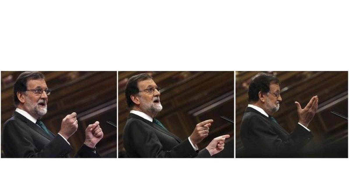 Rajoy, durante su intervención en el Congreso.