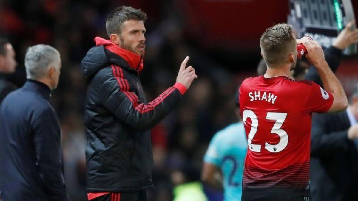 Michael Carrick, actual asistente del United.