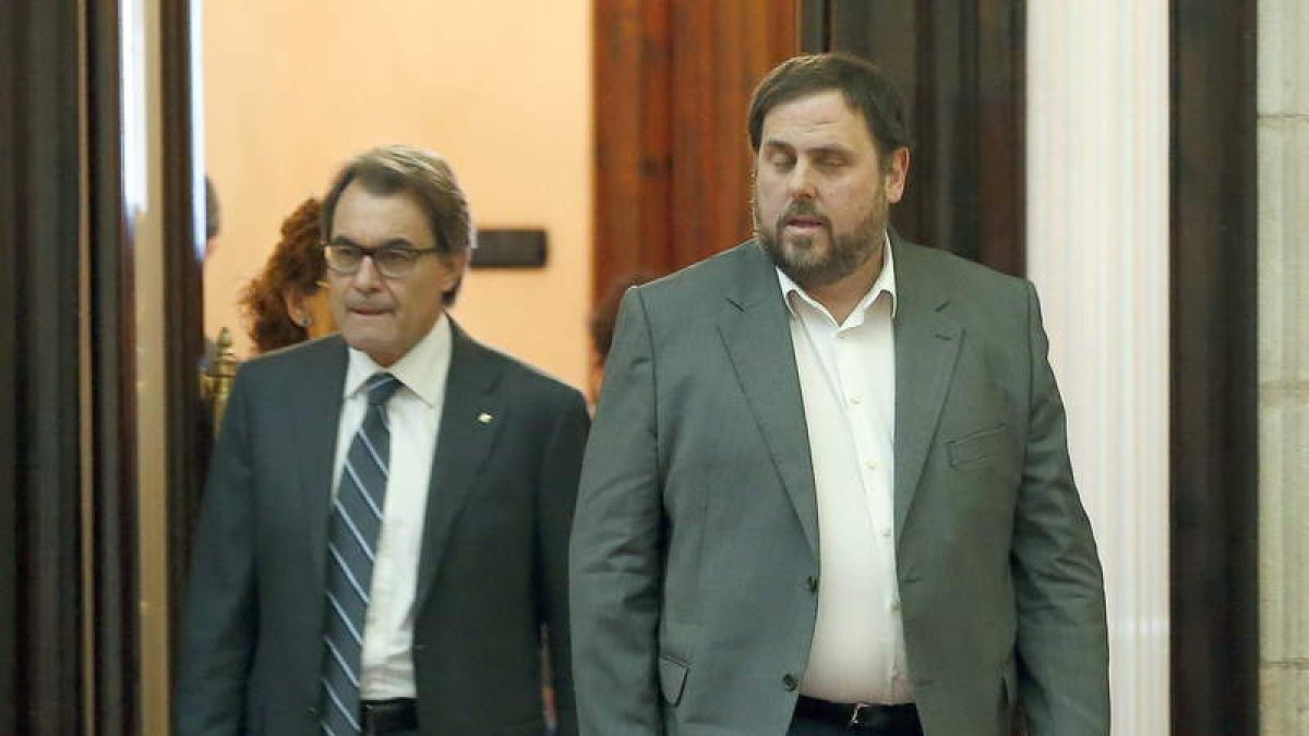 Mas y Junqueras tratan de imponer sus propias ideas para abordar el proceso soberanista.
