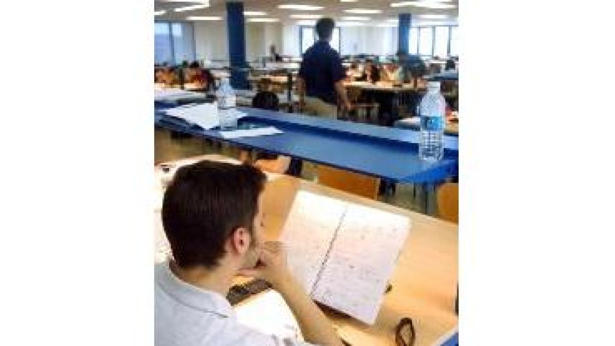 Universitarios estudiando en la biblioteca San Isidoro
