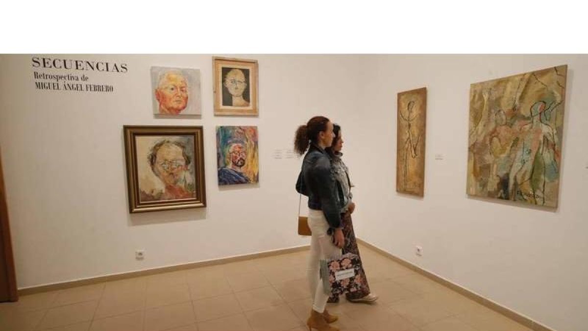 La exposición 'Secuencias' reúne 62 obras del artista leonés Miguel Ángel Febrero. RAMIRO