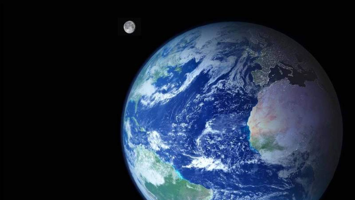 Vista del planeta Tierra desde el espacio.