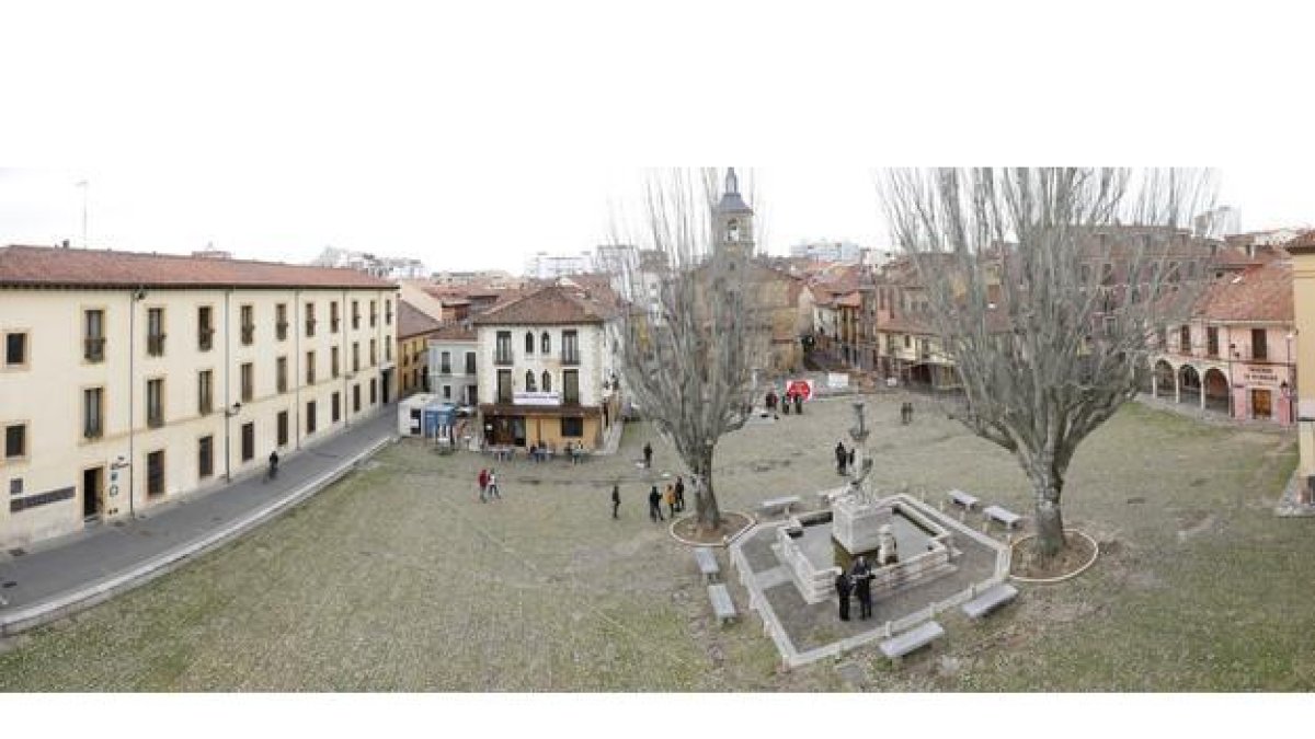 La plaza del Grano esta semana.
