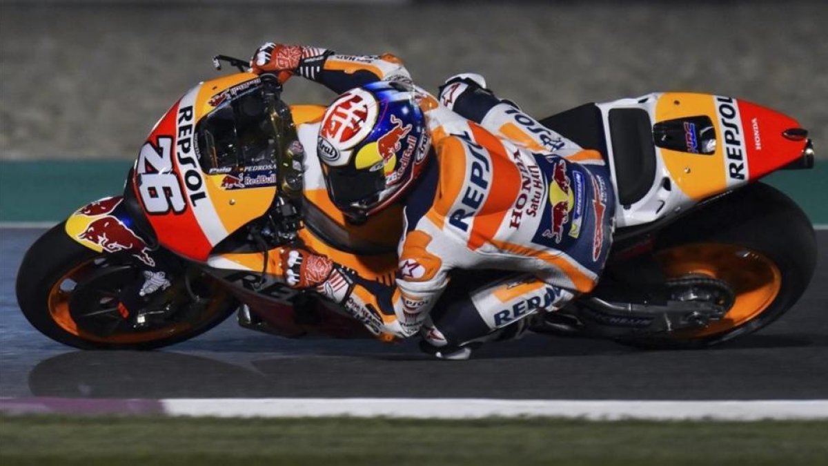 Dani Pedrosa, durante la segunda jornada de entrenamientos libres del Gran Premio de Catar.