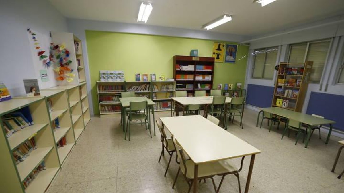 Una aula de un colegio de la provincia.