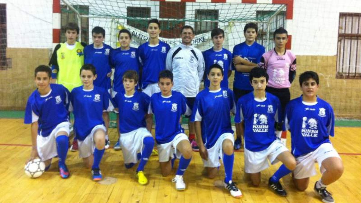 Formación del equipo de La Bañeza que disputó la competición de Liga de la 1.ª Regional Cadete.