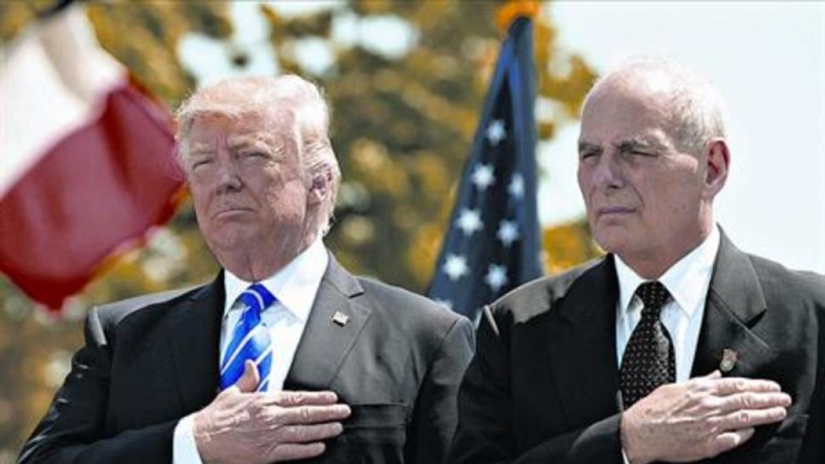 Trump y Kelly, el pasado mes de mayo, en un acto en New Londond (Connecticut).